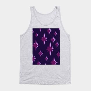 Purple Stars Night Sky, Christmas Tank Top